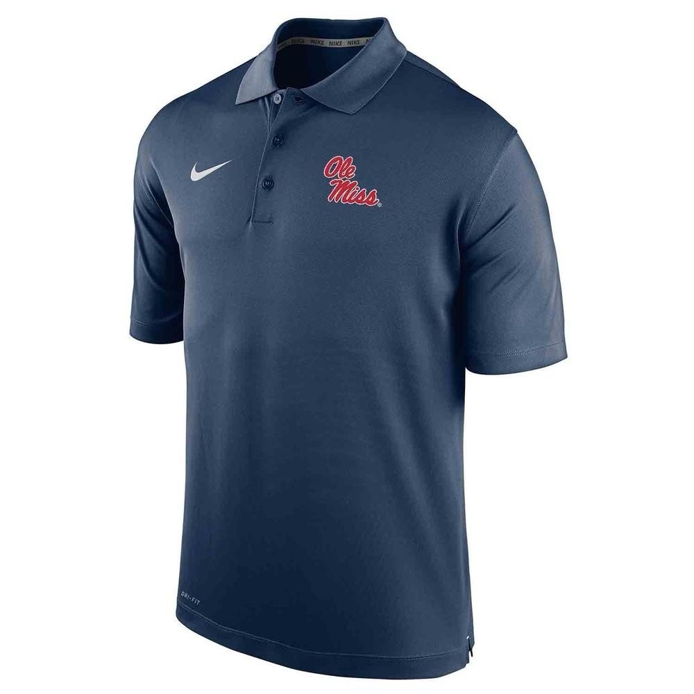 Nike Ole Miss Rebels Dri-FIT Performance Polo Navy Size XL